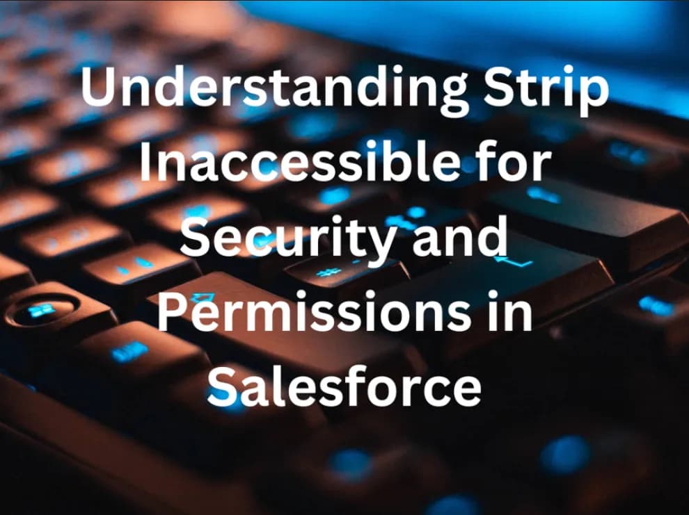Understanding salesforce strip inaccessible for security and permissions management